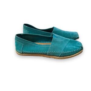 Toms Classic Rope Sole Alparagata‎ Espadrilles in Turquoise Suede Sz 7